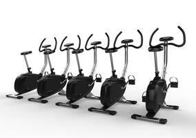 Stationary Bikes in a Row photo