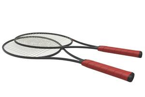 Tennis racquets - Black with red handles photo