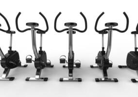 Stationary Bikes Front View photo