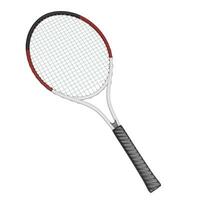 Tennis racquet - white with black handles photo