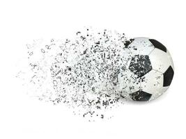 Soccer ball - Pixel disintegration effect photo