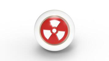 Radioactivity Button Red photo