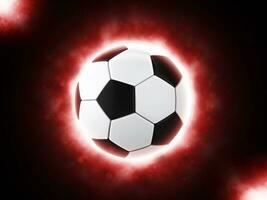 Football glowing red photo