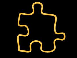 Yellow puzzle piece - just the edge photo