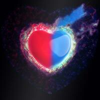 Big Blue Red Heart photo