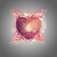 Beautiful abstract heart illustration photo