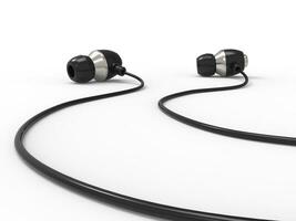 Modern in - ear headphones - closeup shot photo
