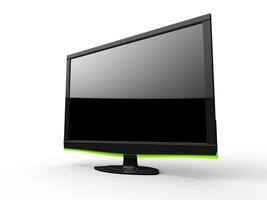 televisión con verde borde foto