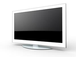 Modern white TV screen photo