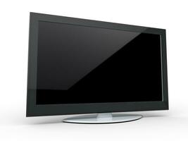 Modern black TV screen photo