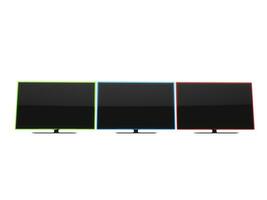 rojo, azul, y verde televisión conjuntos - frente ver foto