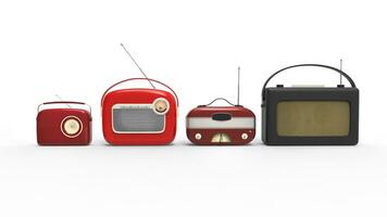 Set of vintage radios photo