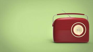 Red vintage radio photo