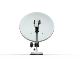 White TV satellite dish - front view photo