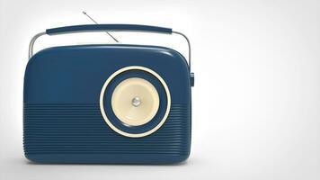Dark blue vintage radio photo