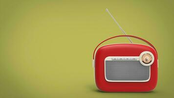 Retro vintage red radio photo