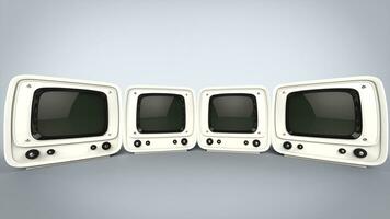 Four vintage style tvs - side by side photo