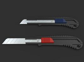Two utility knives - top down view photo