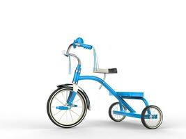 Blue tricycle - side view photo