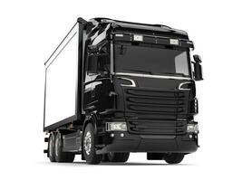 Black modern heavy transport truck photo