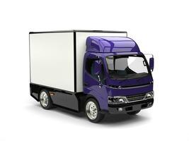 Midnight purple small box truck photo