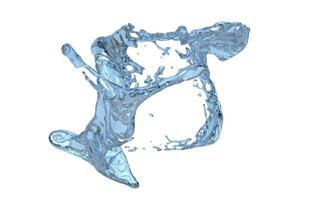 Abstract blue water blob splash photo