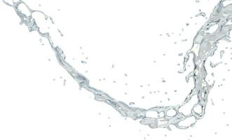 Abstract clear water curved flow and droplets photo