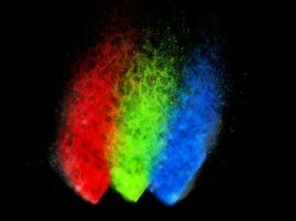 RGB dust particle explosion photo
