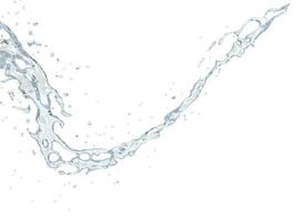 Abstract clean curved water splash photo