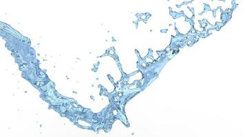 Blue abstract water splash - closeup shot photo