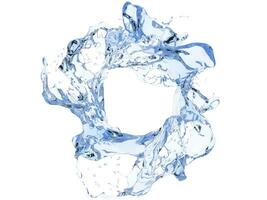Clean blue circular water swirl photo