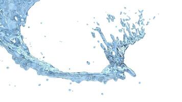 Blue abstract water splash photo