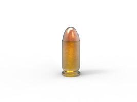 Small caliber bullet isolated on white background photo