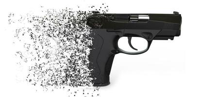 Dissolving semi automatic pistol photo