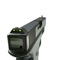 Semi - automatic modern tactical handgun - first person view photo