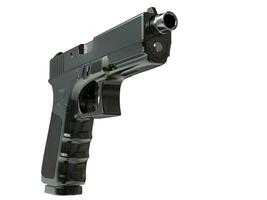 Semi - automatic modern tactical handgun - front view photo