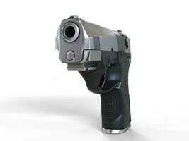 Compact semi automatic pistol - closeup shot photo