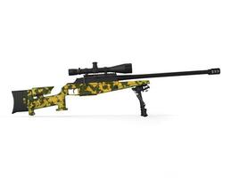 moderno francotirador rifle - verde camuflaje modelo - lado ver foto