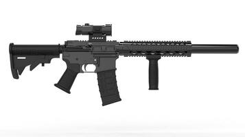 Modern army assault rifle - side view photo