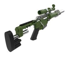 Matte army green modern sniper rifle photo