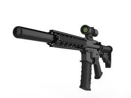 Modern army assault rifle - front view photo