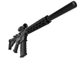 Full black modern assault rifles photo
