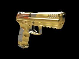 Semi automatic modern handgun - gold photo