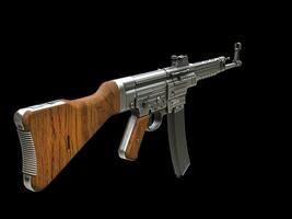 Vintage assault rifle - back view photo