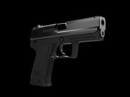 Small and compact modern handgun - black steel finish photo