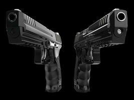 Two mean modern semi automatic pistols photo