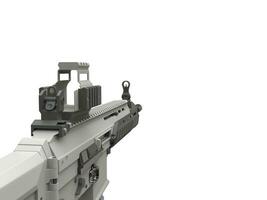 Gray assault rifle - FPS view photo