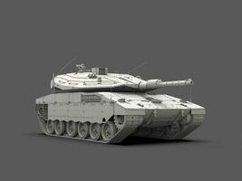 White modern tank on gray background photo