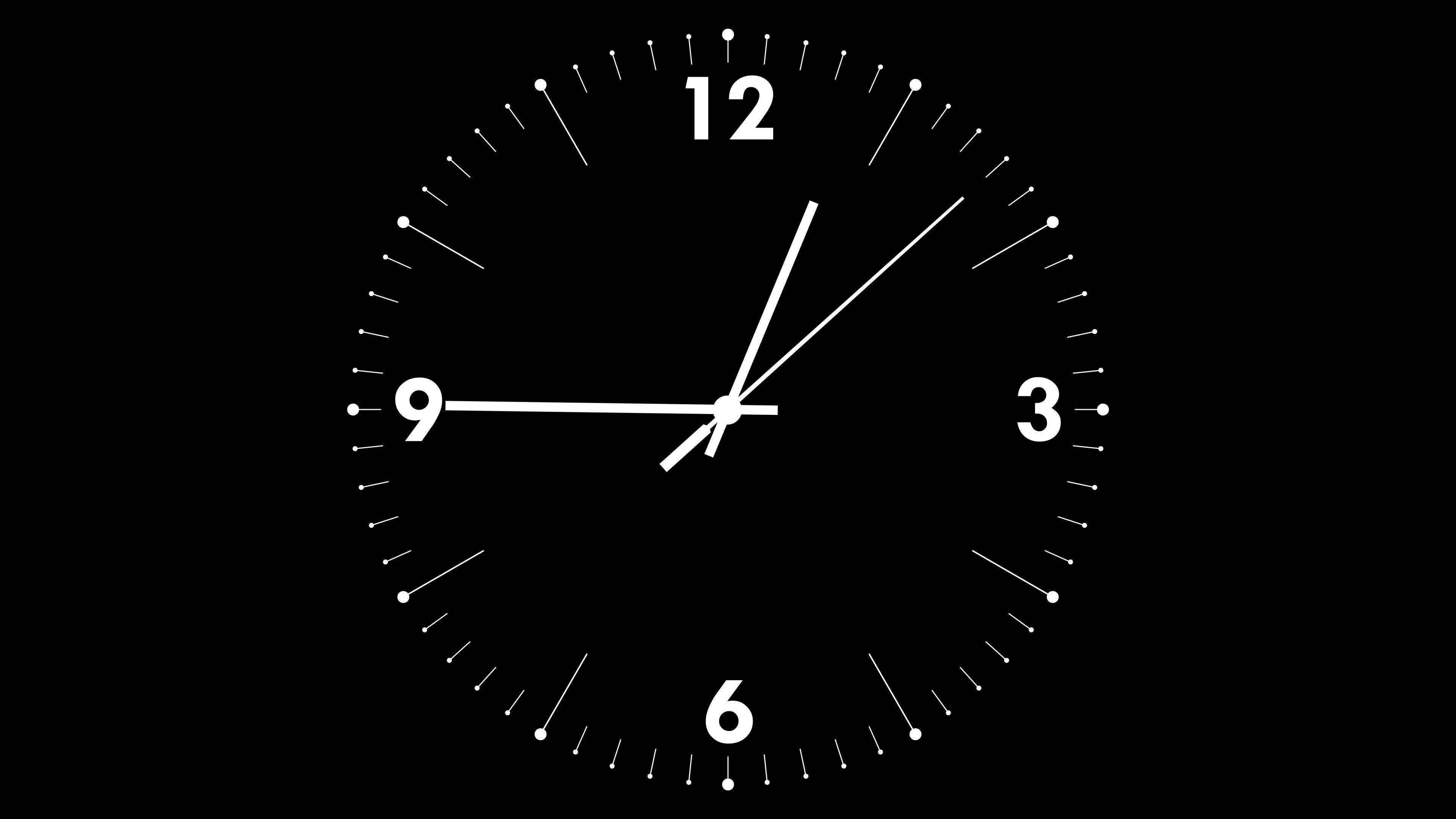 12 45 To 12 50 Clock Five Minutes Time Lapse Animation Alpha Channel 