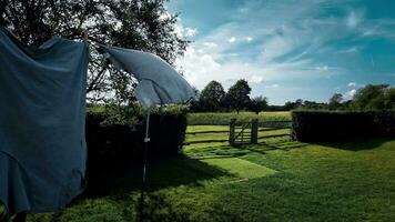 Sunny Laundry Day Clothes Hanging on a Fresh Breeze video